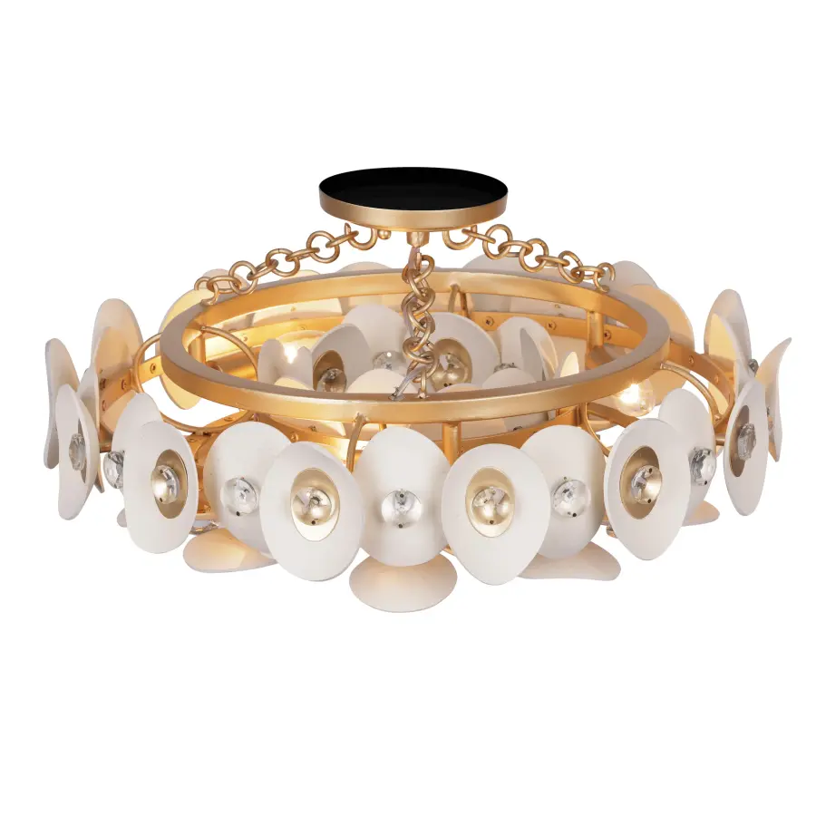 Niu 3-Light Semi-Flush Mount in Fawn Gold - Image 4