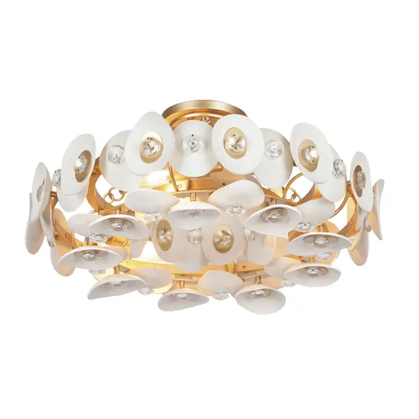 Niu 3-Light Semi-Flush Mount in Fawn Gold - Image 5