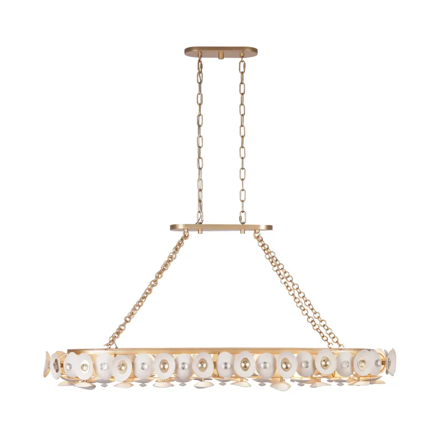 Niu 14-Light Island Chandelier in Fawn Gold - Image 2