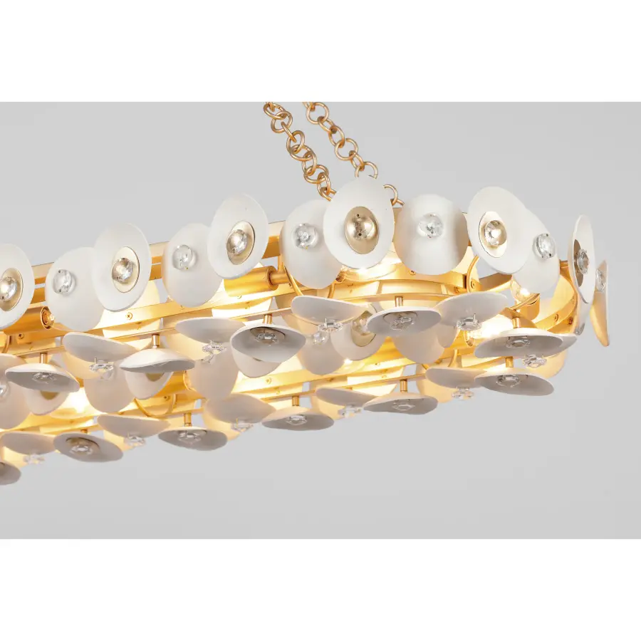 Niu 14-Light Island Chandelier in Fawn Gold - Image 3