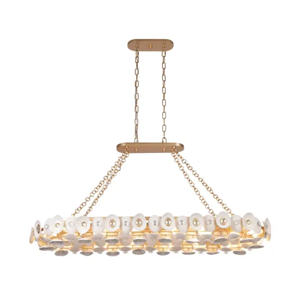 Niu 14-Light Island Chandelier in Fawn Gold - Image 5