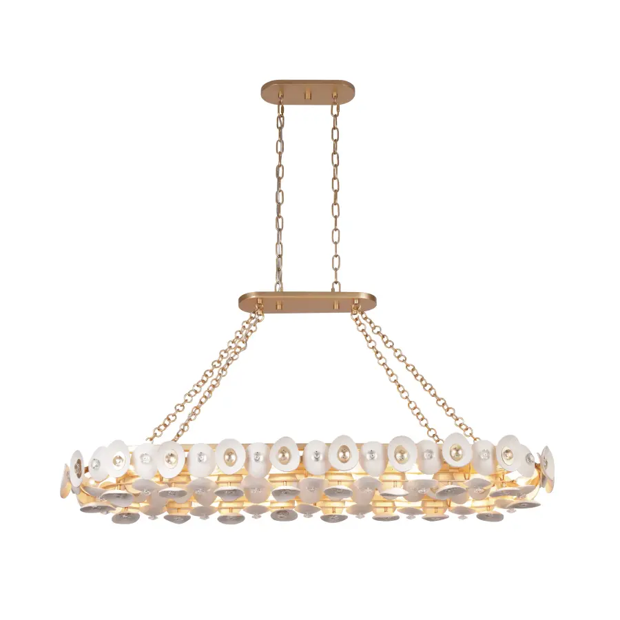 Niu 14-Light Island Chandelier in Fawn Gold - Image 5