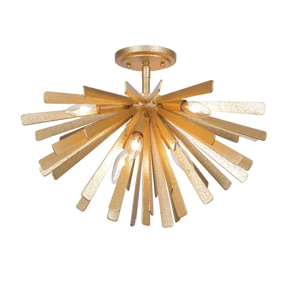 Confluence 6-Light Semi Flush Mount in Piastra Gold - Image 3