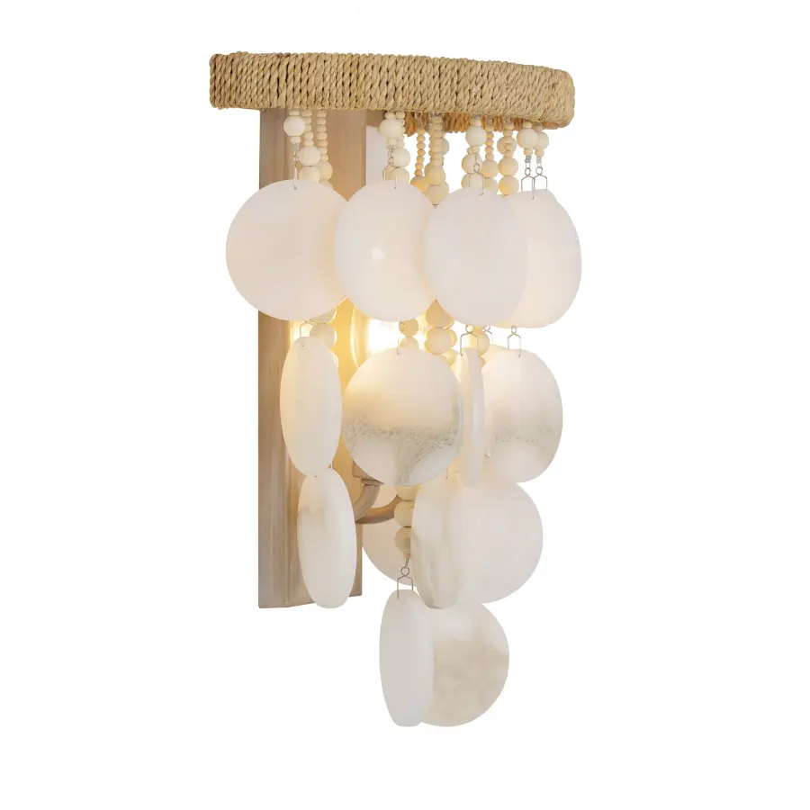 Aurelia's Cove 2-Light Wall Sconce with Alabaster Stone - Image 3