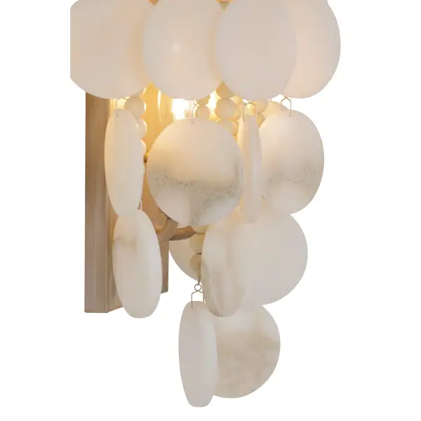 Aurelia's Cove 2-Light Wall Sconce with Alabaster Stone - Image 4