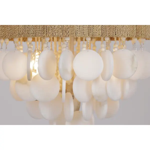 Aurelia's Cove 4-Light Semi-Flush Mount with Alabaster Stone - Image 3