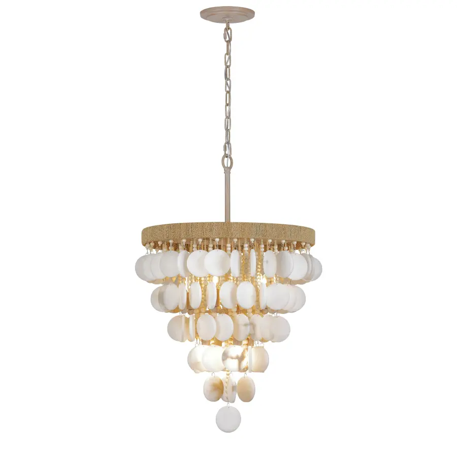 Aurelia's Cove 8-Light Pendant with Alabaster Stone - Image 1