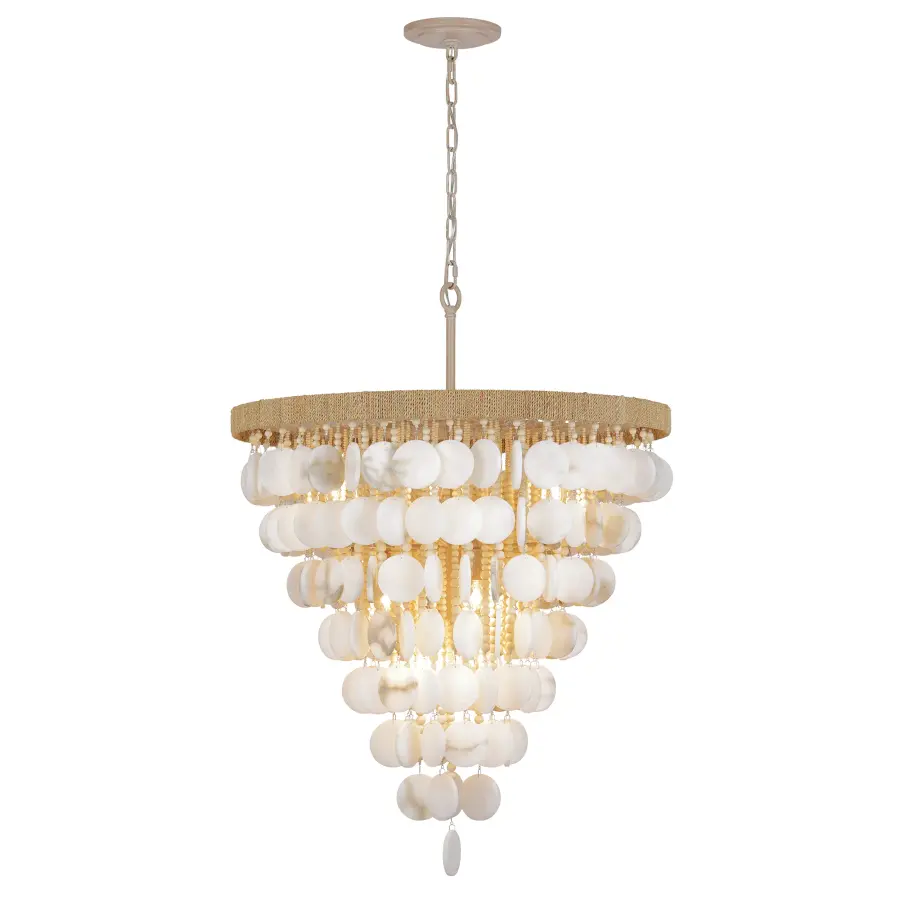 Aurelia's Cove 12-Light Pendant with Alabaster Stone - Image 1