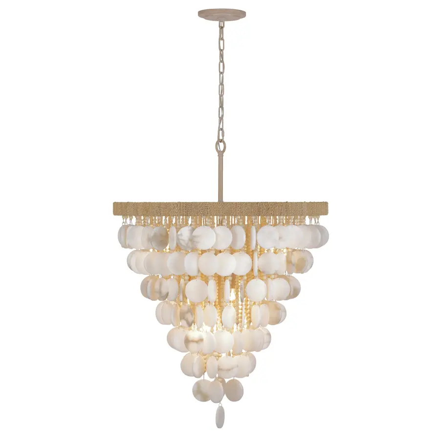 Aurelia's Cove 12-Light Pendant with Alabaster Stone - Image 3