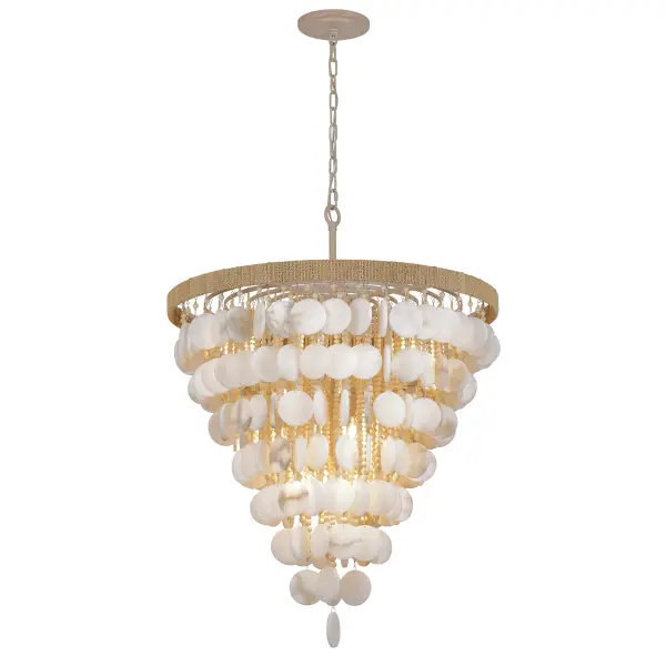 Aurelia's Cove 12-Light Pendant with Alabaster Stone - Image 4