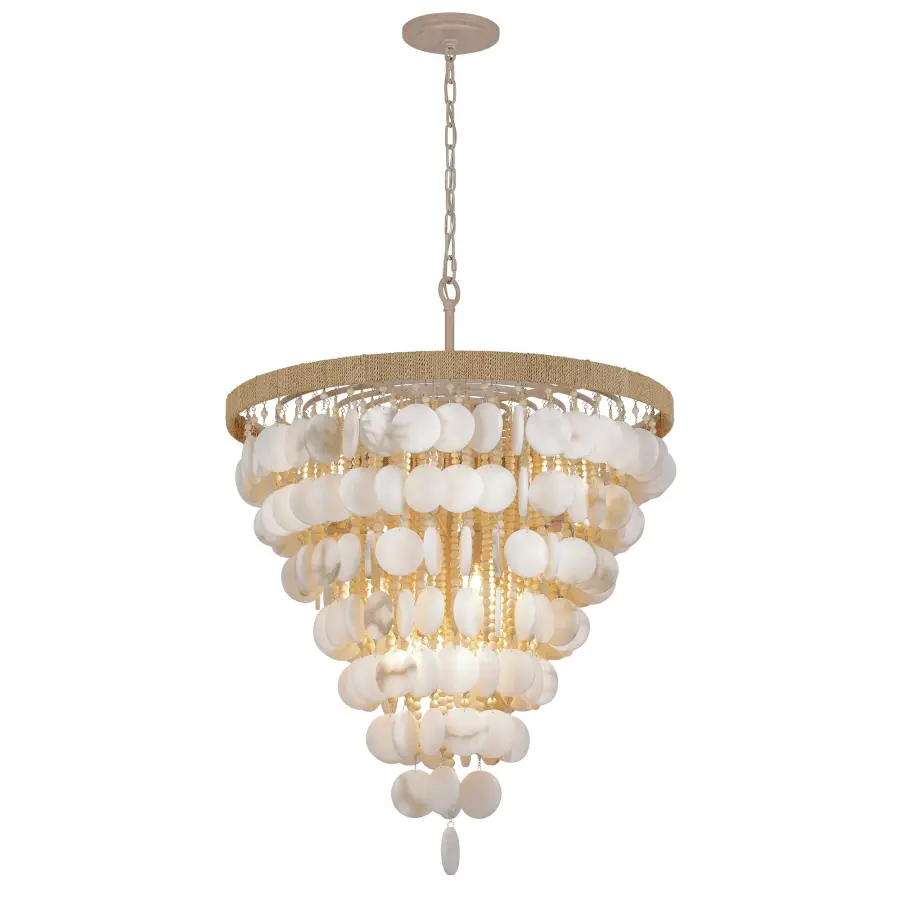 Aurelia's Cove 12-Light Pendant with Alabaster Stone - Image 4