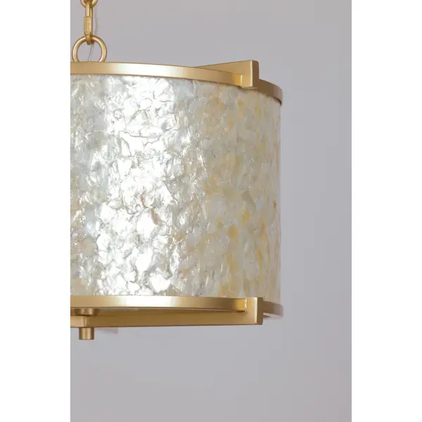 Elegant Coastal-Inspired Semi-Flush with Natural Capiz Shell Detail - Image 2