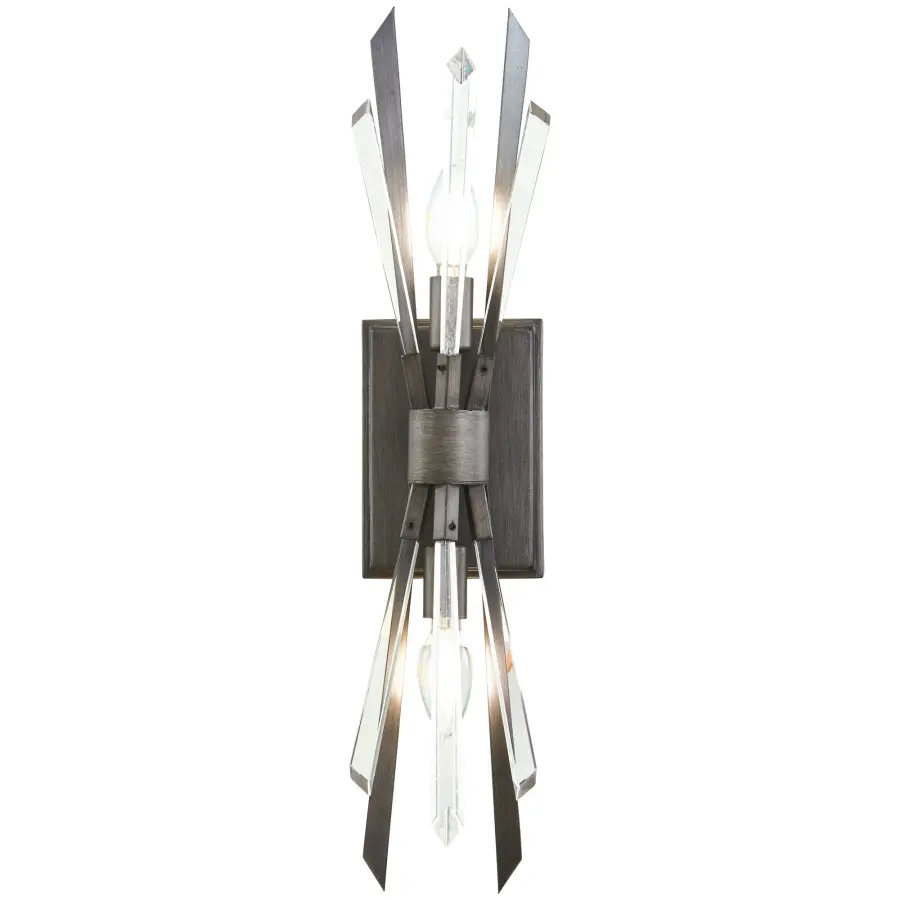 Elsa 2-Light Crystal Wall Sconce
