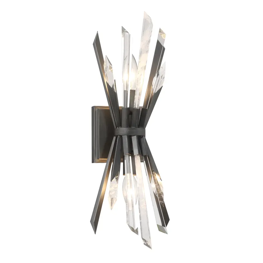 Elsa 2-Light Wall Sconce with Crystal Accents - Image 1