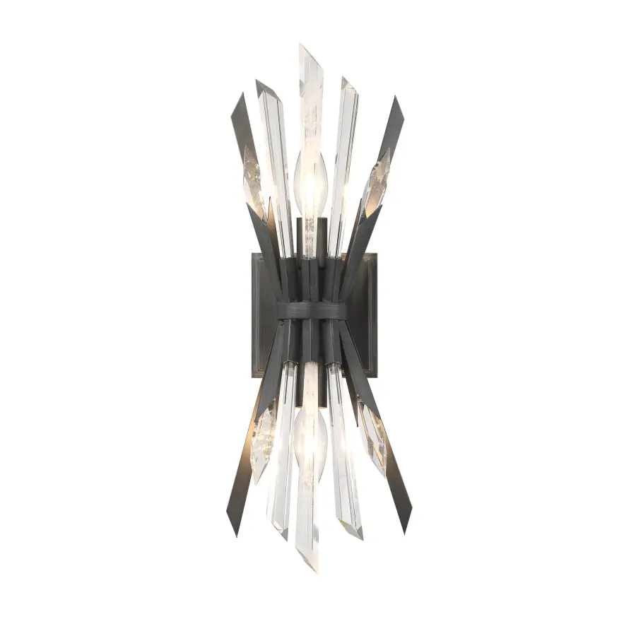 Elsa 2-Light Wall Sconce with Crystal Accents - Image 2