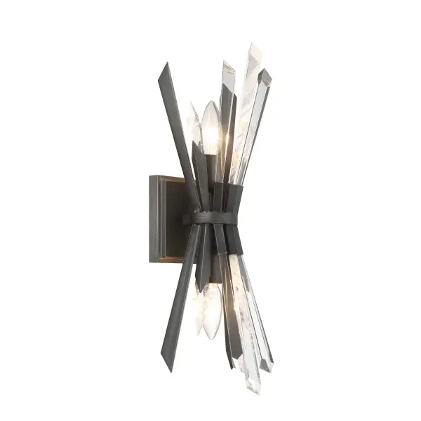Elsa 2-Light Wall Sconce with Crystal Accents - Image 3