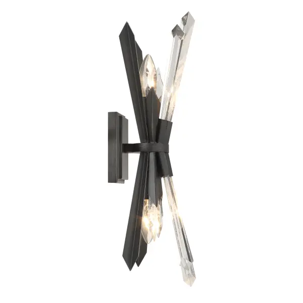 Elsa 2-Light Wall Sconce with Crystal Accents - Image 4