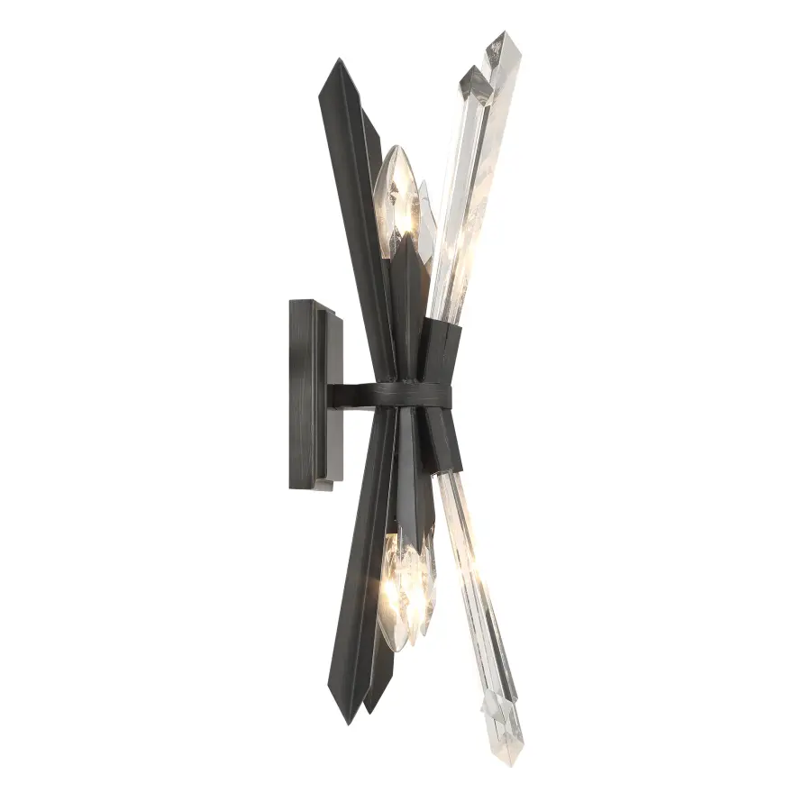 Elsa 2-Light Wall Sconce with Crystal Accents - Image 4