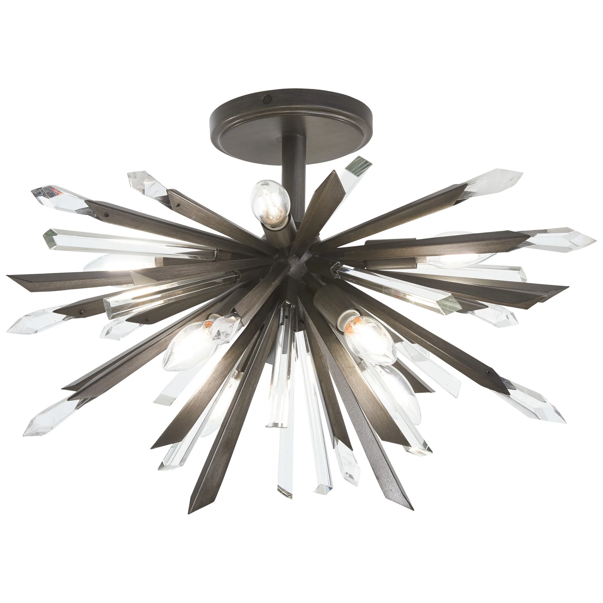 Elsa 8-Light Semi-Flush Mount in Midnight Graphite