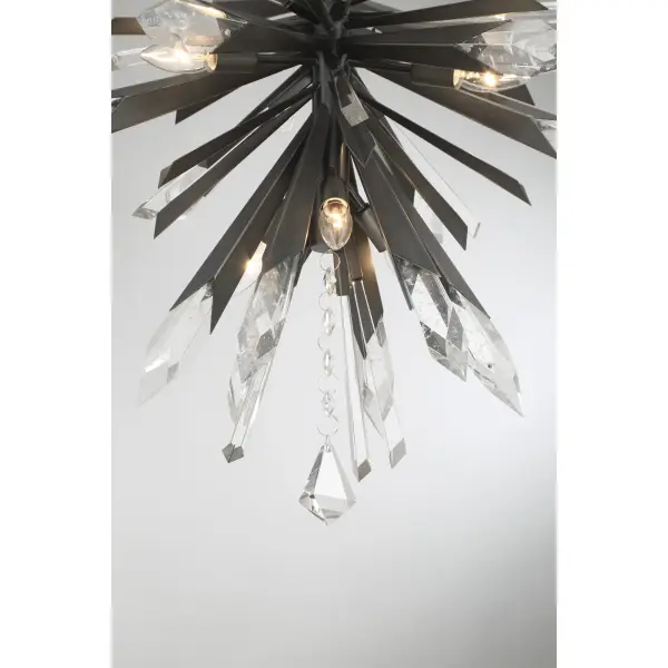 Elsa 12-Light Crystal Pendant in Midnight Graphite - Image 2