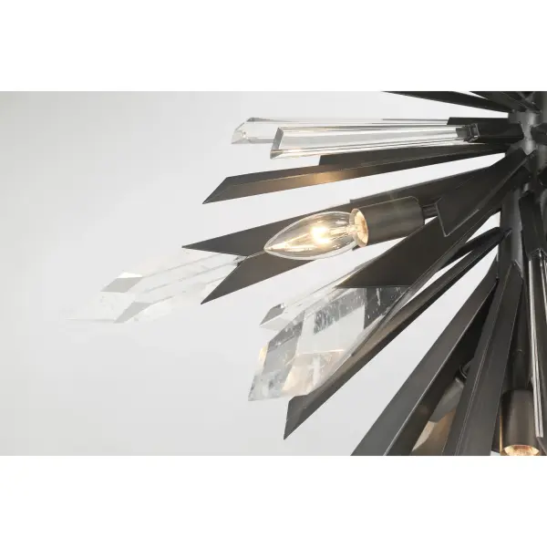 Elsa 12-Light Crystal Pendant in Midnight Graphite - Image 3
