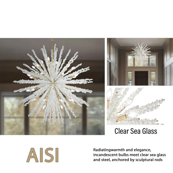 Aisi 52" 40-Light Chandelier in Fawn Gold - Image 4