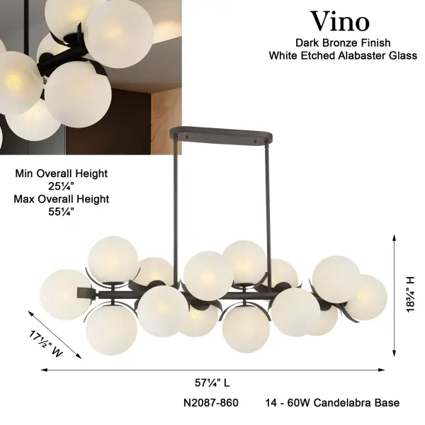 Vino 14-Light Island Chandelier - Image 3