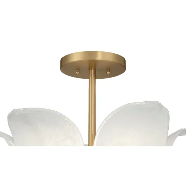 Orchid 18" 5-Light Semi-Flush Mount in Legacy Brass - Image 4