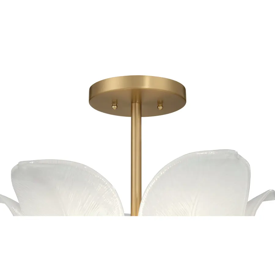 Orchid 18" 5-Light Semi-Flush Mount in Legacy Brass - Image 4