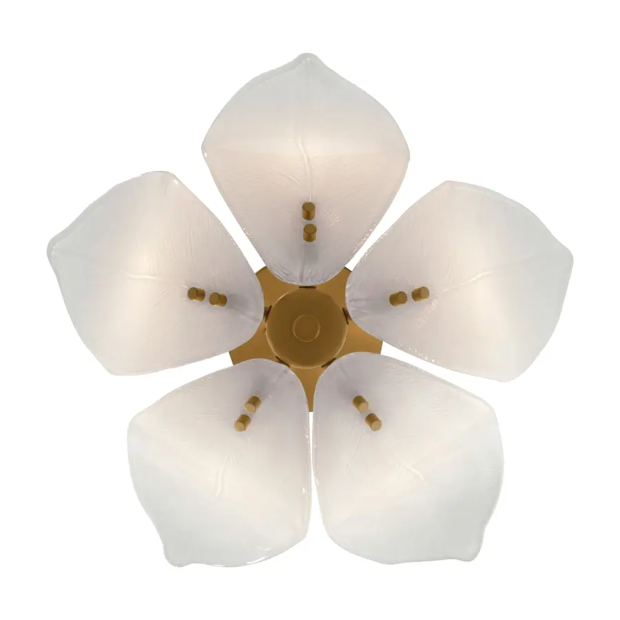 Orchid 18" 5-Light Semi-Flush Mount in Legacy Brass - Image 7