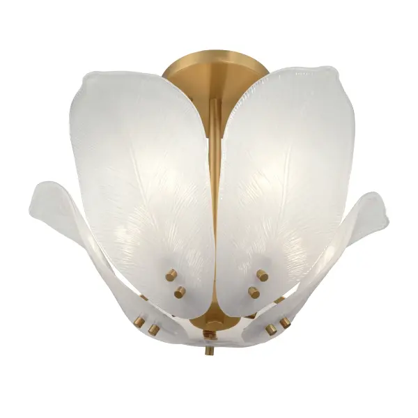 Orchid 18" 5-Light Semi-Flush Mount in Legacy Brass - Image 8