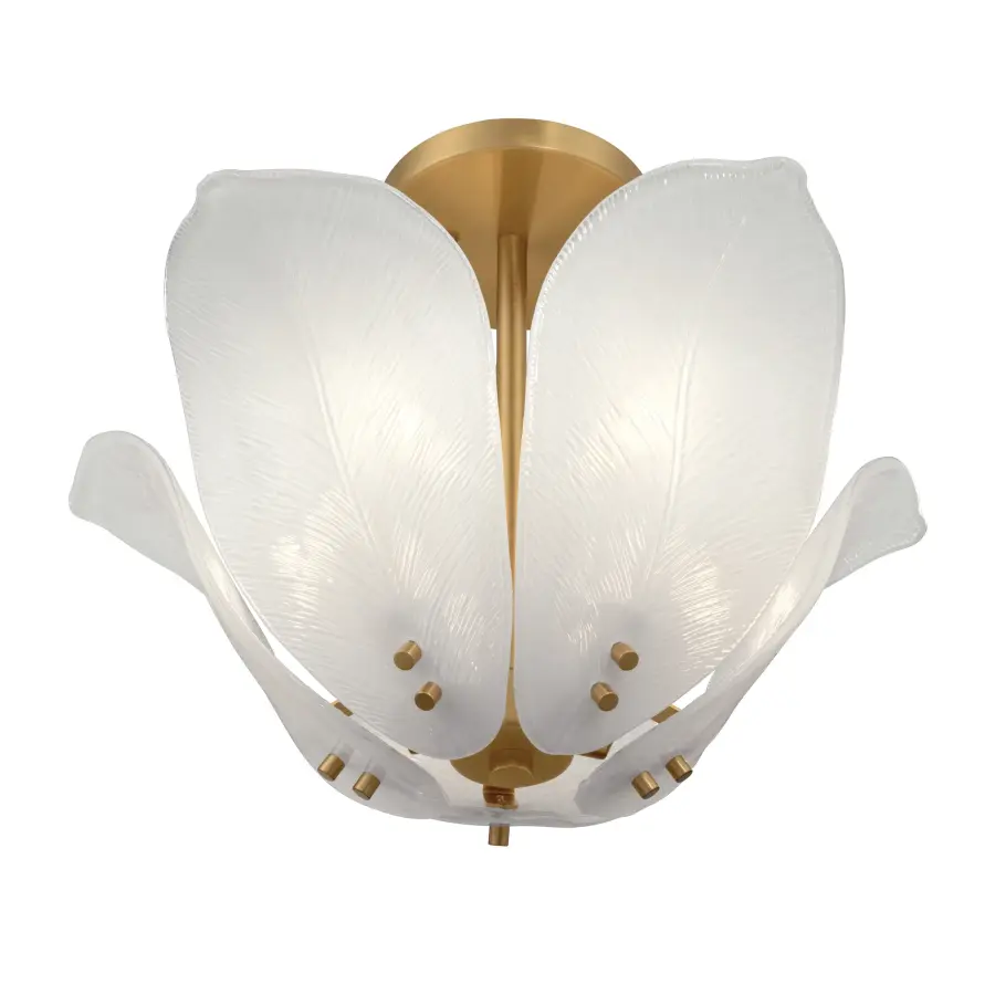 Orchid 18" 5-Light Semi-Flush Mount in Legacy Brass - Image 8