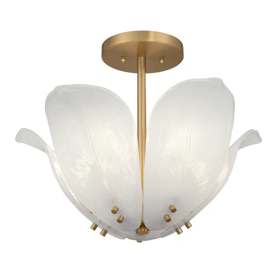 Orchid 18" 5-Light Semi-Flush Mount in Legacy Brass - Image 9