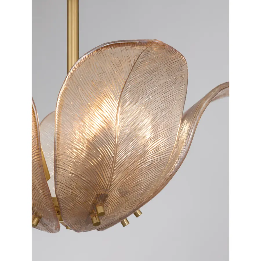 Orchid 18" 5-Light Semi-Flush Mount in Legacy Brass - Image 5