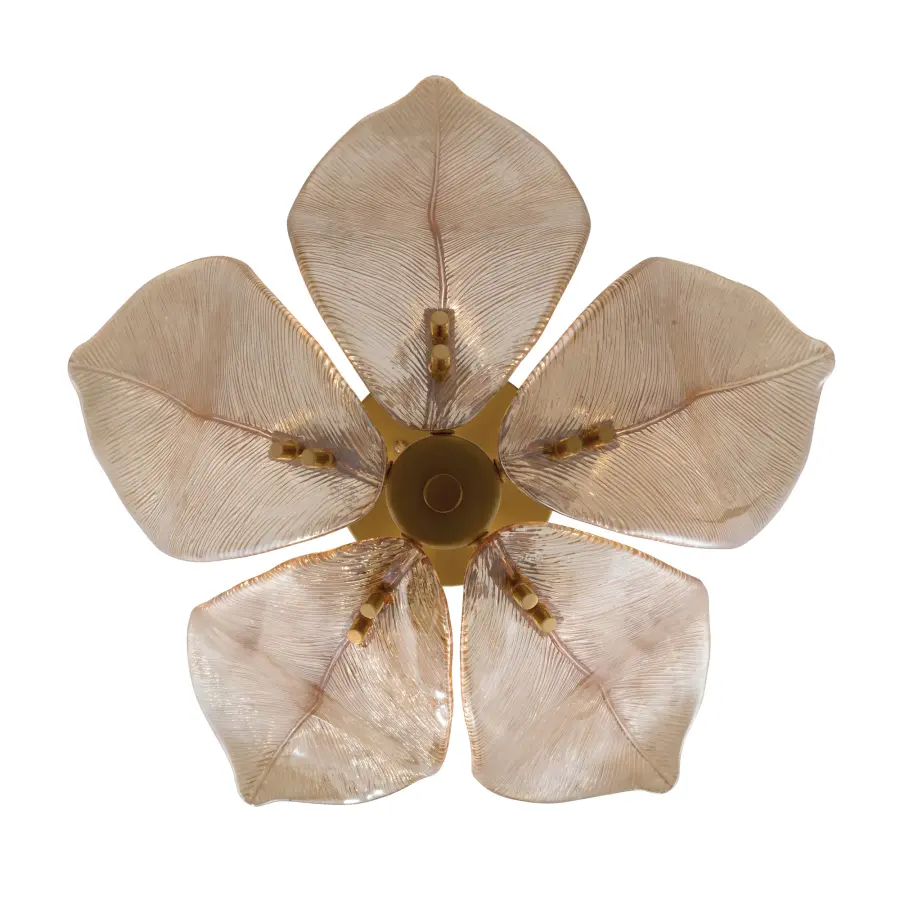 Orchid 18" 5-Light Semi-Flush Mount in Legacy Brass - Image 6