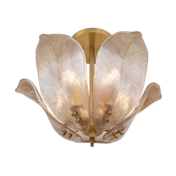 Orchid 18" 5-Light Semi-Flush Mount in Legacy Brass - Image 7