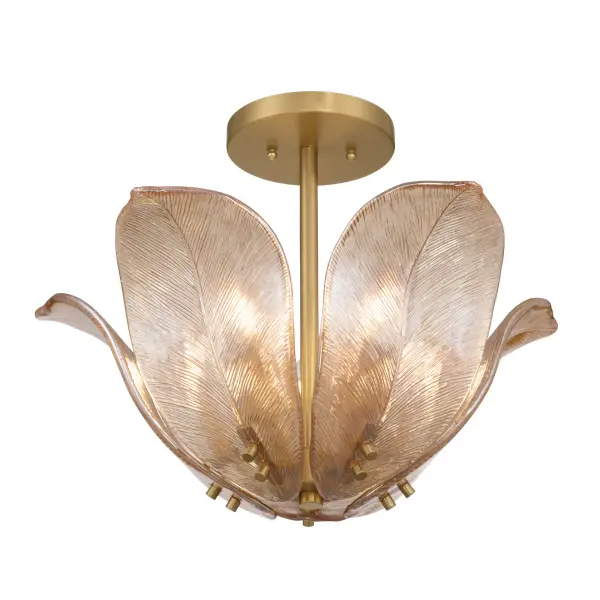 Orchid 18" 5-Light Semi-Flush Mount in Legacy Brass - Image 8