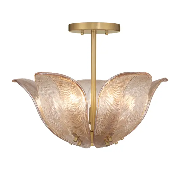 Orchid 18" 5-Light Semi-Flush Mount in Legacy Brass - Image 9