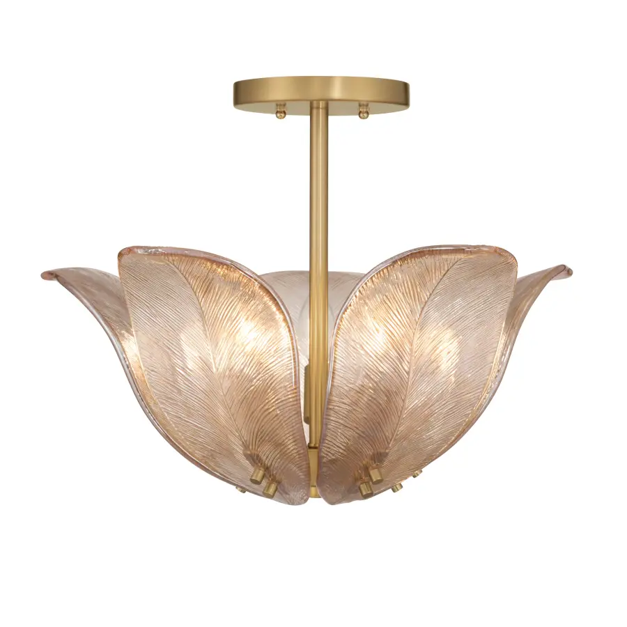 Orchid 18" 5-Light Semi-Flush Mount in Legacy Brass - Image 9
