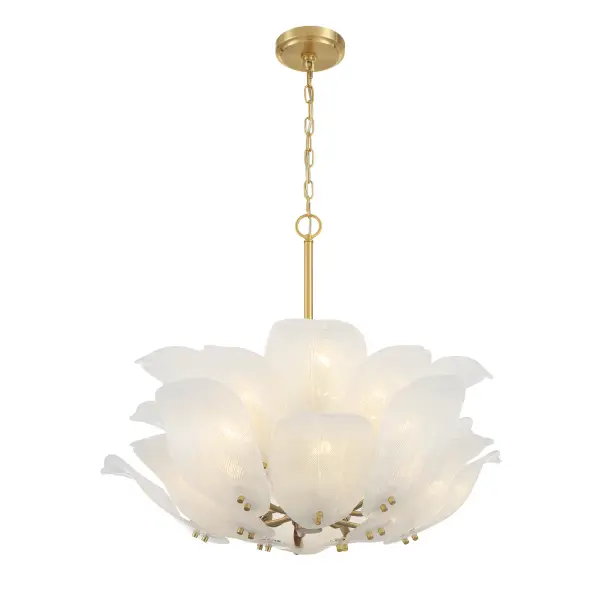 Orchid 10-Light Pendant in Legacy Brass - Image 4