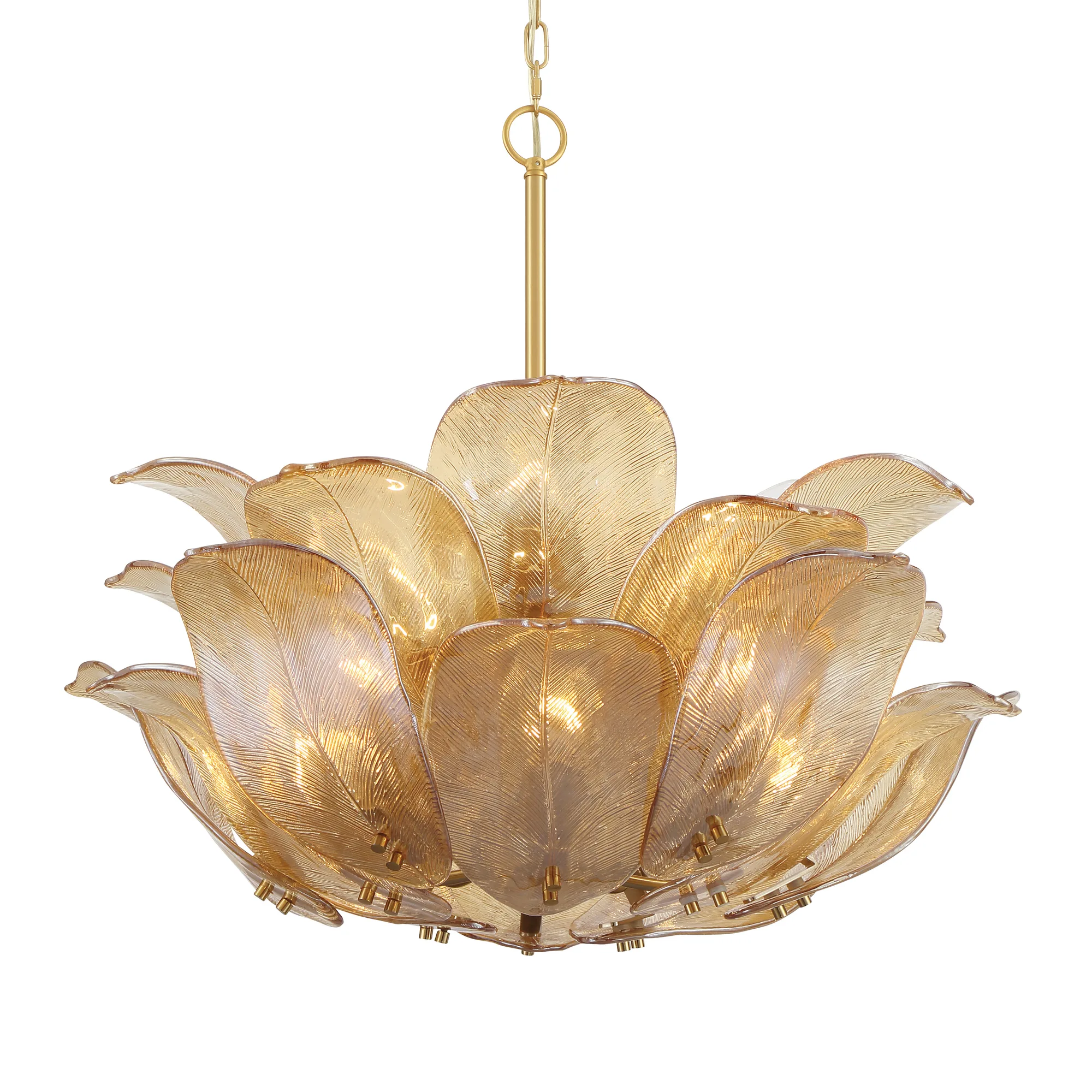 Orchid 28.5" 10-Light Pendant in Legacy Brass