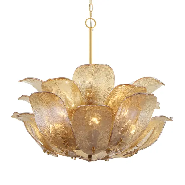 Orchid 28.5" 10-Light Pendant in Legacy Brass - Image 1