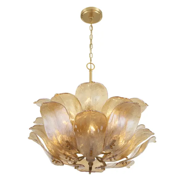 Orchid 28.5" 10-Light Pendant in Legacy Brass - Image 3