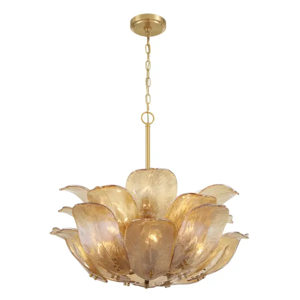 Orchid 28.5" 10-Light Pendant in Legacy Brass - Image 4
