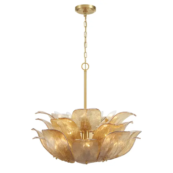Orchid 28.5" 10-Light Pendant in Legacy Brass - Image 5