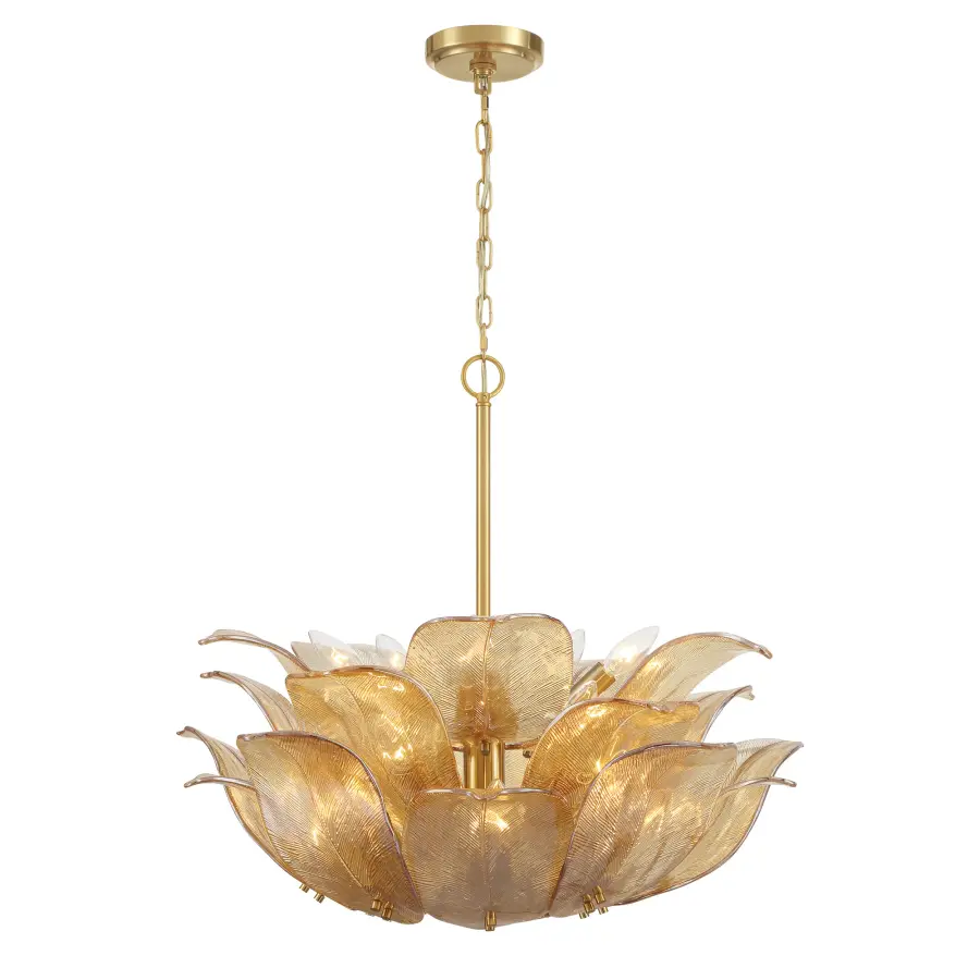 Orchid 28.5" 10-Light Pendant in Legacy Brass - Image 5