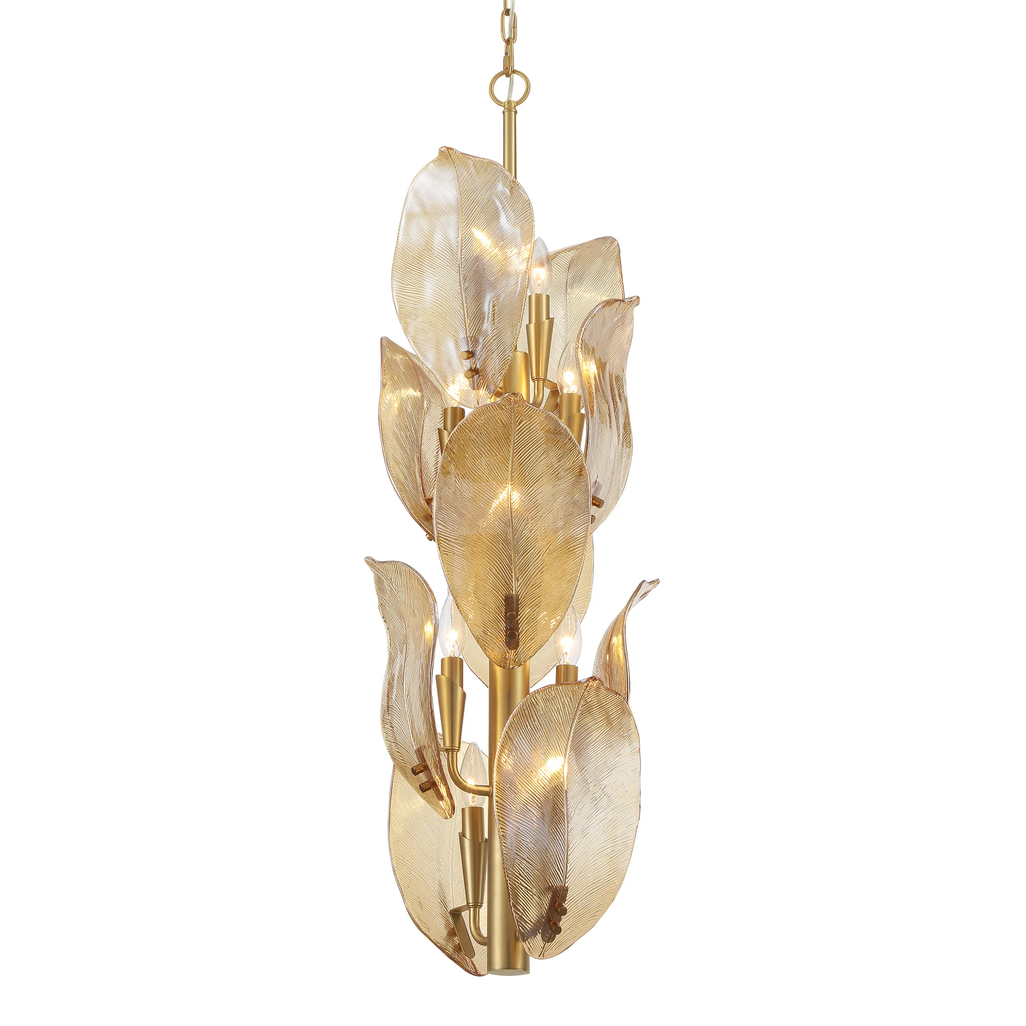 Orchid 13" 10-Light Pendant in Legacy Brass
