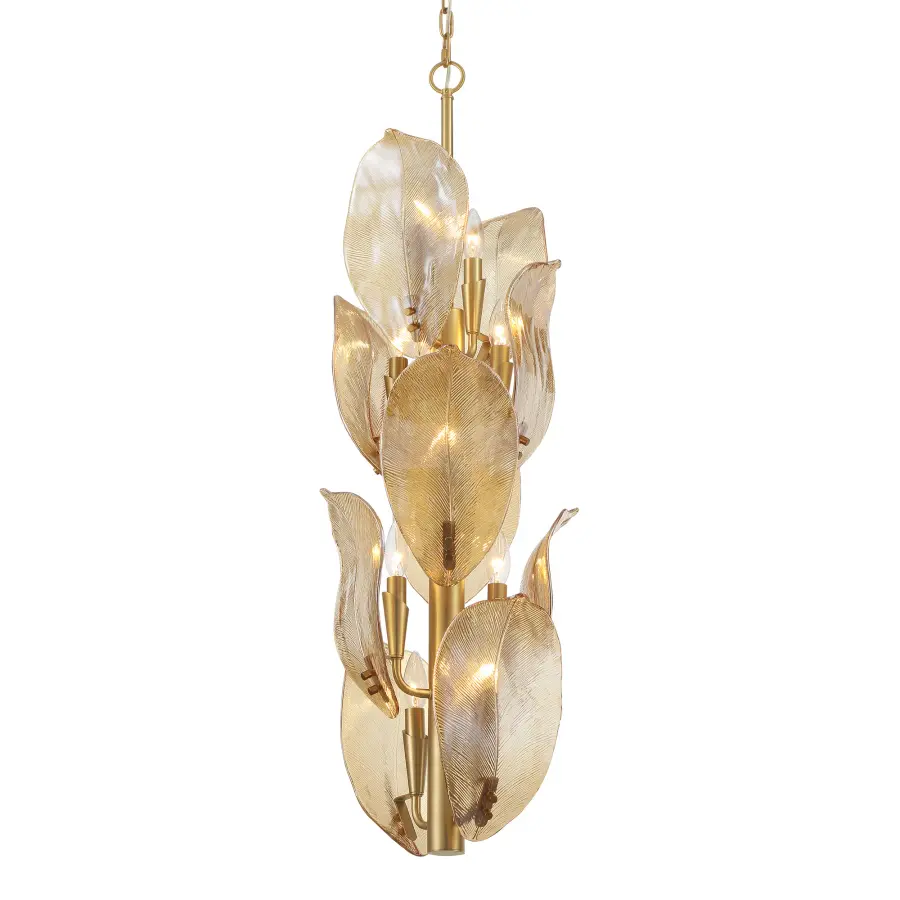 Orchid 13" 10-Light Pendant in Legacy Brass - Image 1