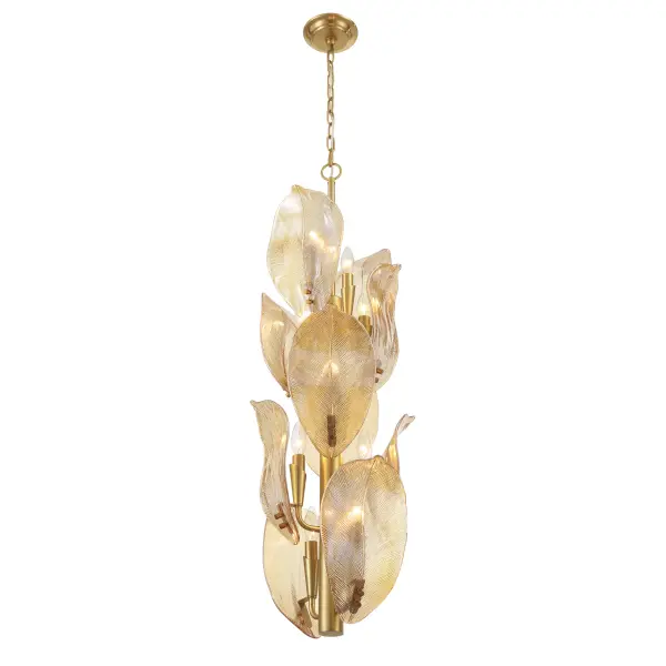 Orchid 13" 10-Light Pendant in Legacy Brass - Image 3