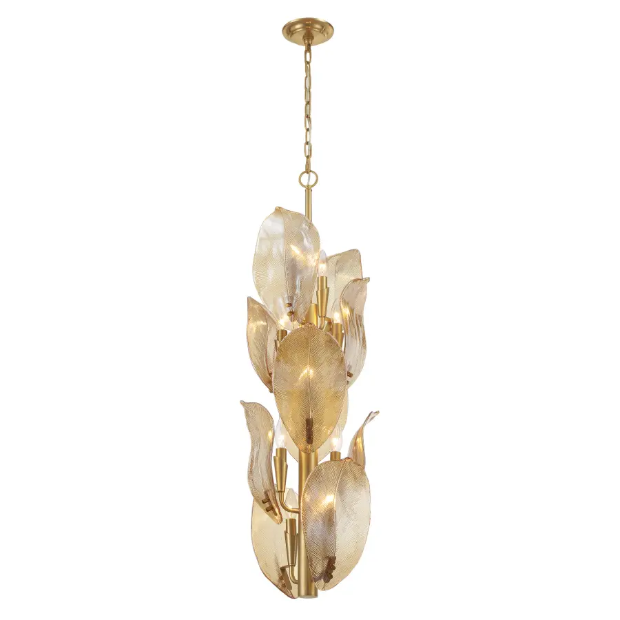 Orchid 13" 10-Light Pendant in Legacy Brass - Image 4